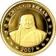 Zlatá minca Džingischán Miniatúra 2007 Proof