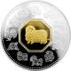 Stříbrná pozlacená mince Rok Ovce Lunární 2003 Proof