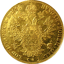 Zlatá mince 4-Dukát Františka Josefa I. 1891