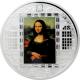 Strieborná minca 3 Oz Mona Lisa Leonardo da Vinci 2016 Kryštály Proof