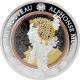 Strieborná minca 2 Oz Alfons Mucha Art Nouveau 2016 Proof
