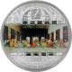 Stříbrná mince 3 Oz Poslední večeře Leonardo da Vinci 2008 Krystaly Standard