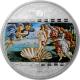 Stříbrná mince 3 Oz Zrození Venuše Sandro Botticelli 2008 Krystaly Standard