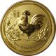 Zlatá investiční mince Year of the Rooster Rok Kohouta Lunární 1/4 Oz 2017