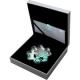 Stříbrná mince Luxury Line Čtyřlístek Lucky Shape Zelené osvícení 2016 Krystal Proof
