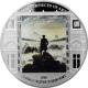 Stříbrná mince 3 Oz Poutník nad mořem mlh Caspar David Friedrich 2016 Krystaly Proof