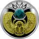 Stříbrná mince pozlacený Skarabeus Tyrkys 2017 Proof