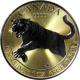 Stříbrná Ruthenium mince pozlacená Puma Predator 1 Oz Golden Enigma 2016 Proof