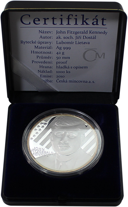Stříbrná medaile John Fitzgerald Kennedy 2010 Proof