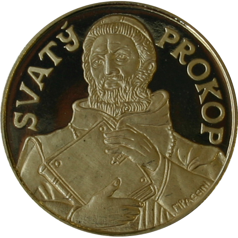 Sada 6 zlatých medailí Čeští svatí 2000 Proof