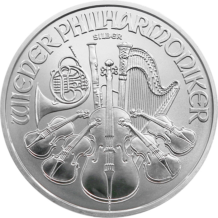 Stříbrná investiční mince Wiener Philharmoniker 1 Oz (Odběr nad 100 Ks)