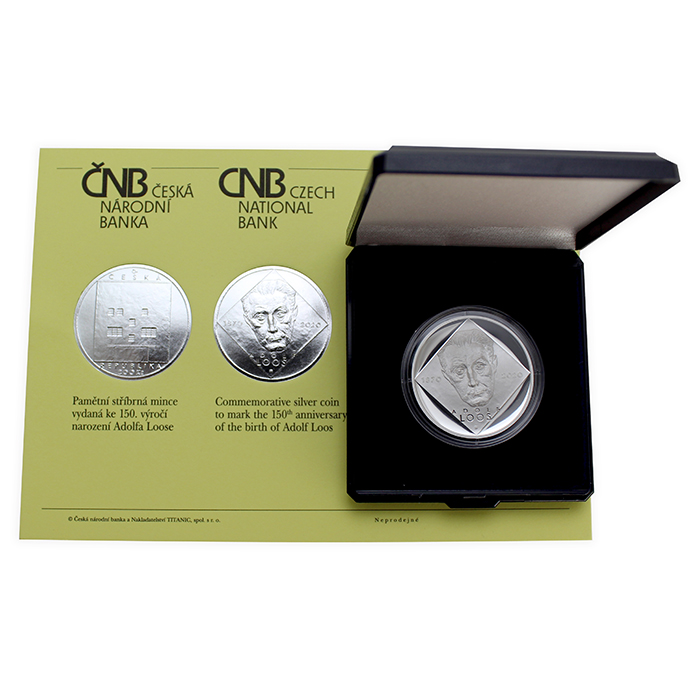 Stříbrná mince 200 Kč Adolf Loos 150. výročí narození 2020 Proof