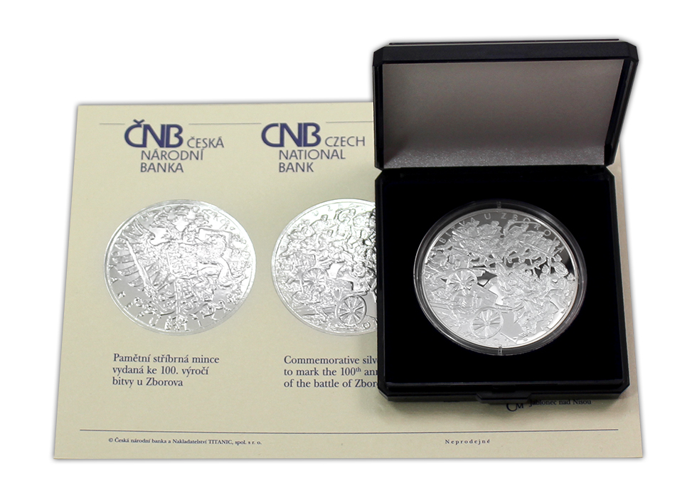 Stříbrná mince 500 Kč Bitva u Zborova 100. výročí 2017 Proof