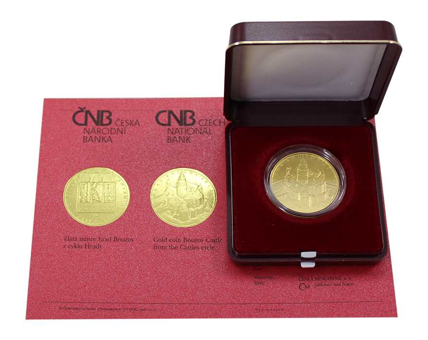 Zlatá mince 5000 Kč Hrad Bouzov 2017 Standard