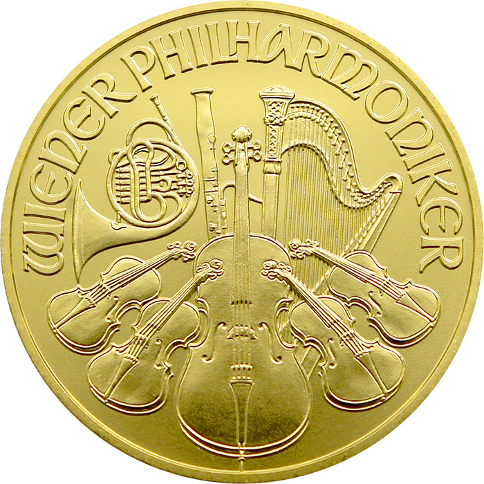 Zlatá investiční mince Wiener Philharmoniker 1 Oz (Odběr 10 Ks a více)