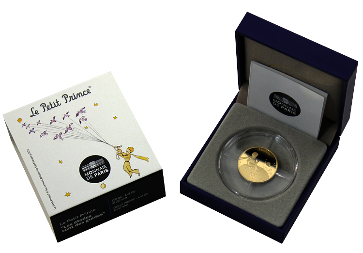 Zlatá mince Malý princ: Důležité je neviditelné 1/4 Oz 2015 Proof
