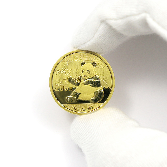 Zlatá investičná minca Panda 15g 2017