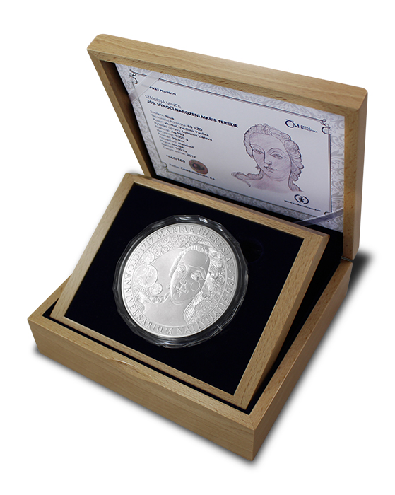 Stříbrná kilogramová mince 300. výročí narození Marie Terezie 2017 Standard