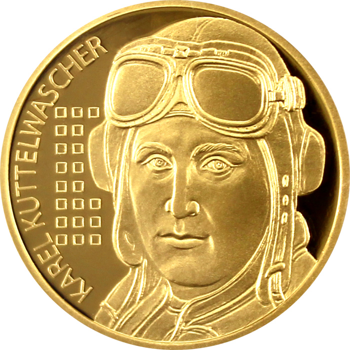 Sada čtyř zlatých mincí Československá letecká esa ve službách RAF 2017 Proof