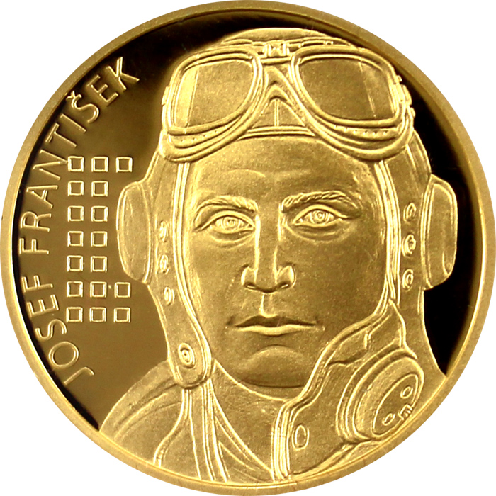 Sada čtyř zlatých mincí Československá letecká esa ve službách RAF 2017 Proof