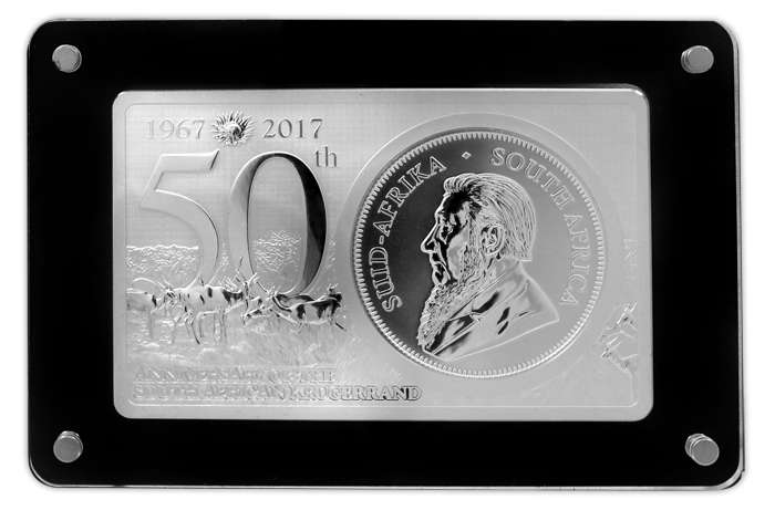 Strieborná minca Krugerrand 50. výročie Exkluzívna edícia 2017 Proof