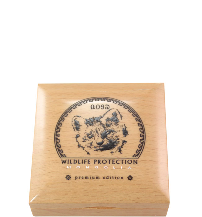 Stříbrná mince Sobol asijský 1 Oz Wildlife Protection 2017 Antique Standard