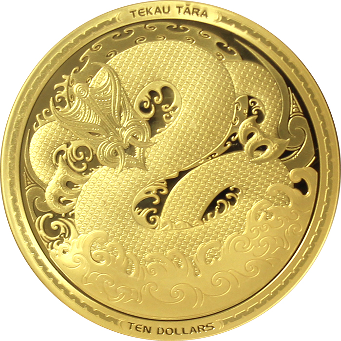 Taniwha Maori Art Sada zlaté a stříbrné mince 2017 Proof