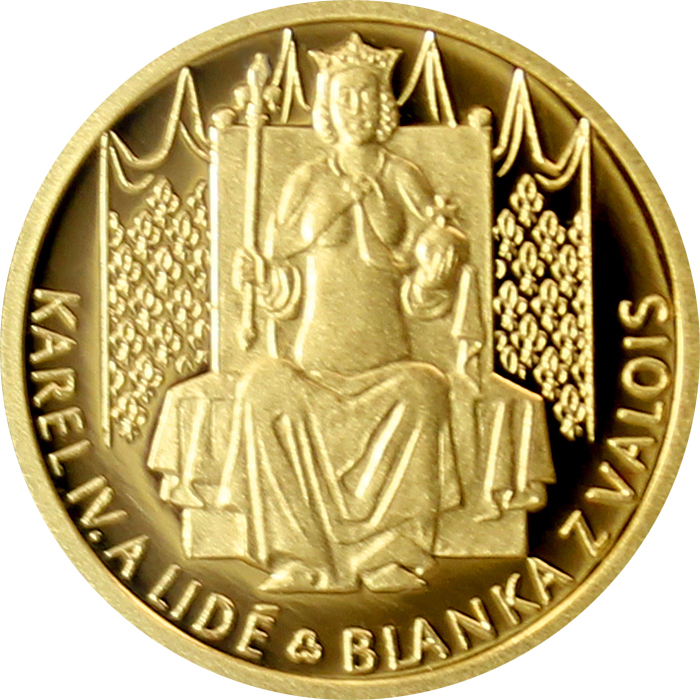 Sada štyroch zlatých mincí 5 NZD 700. výročie narodenia Karla IV. 2016 Proof