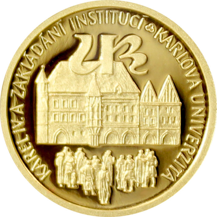 Sada štyroch zlatých mincí 5 NZD 700. výročie narodenia Karla IV. 2016 Proof