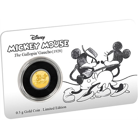 Zlatá minca Mickey Mouse - The Gallopin´ Gaucho 2017 Proof