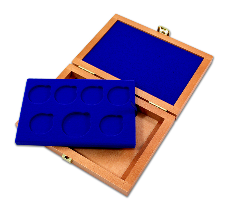 Dřevěná krabička 6 x Ag ČR 36 mm plus 1 x 45 mm
