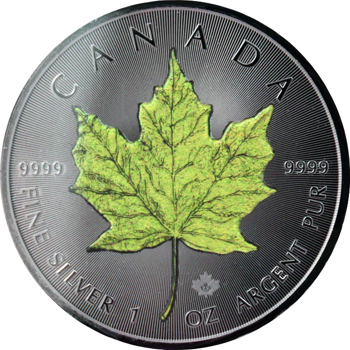 Maple Leaf Čtyři roční období Sada stříbrných Ruthenium mincí 2017 Standard