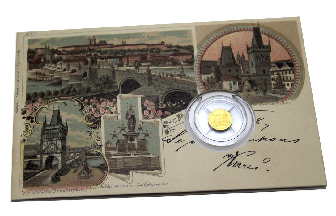 Zlatá mince Praha – Karlův most 2017 Proof