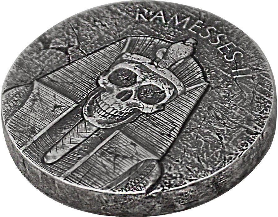 Stříbrná investiční mince Ramesse II - po životě 2 Oz 2017