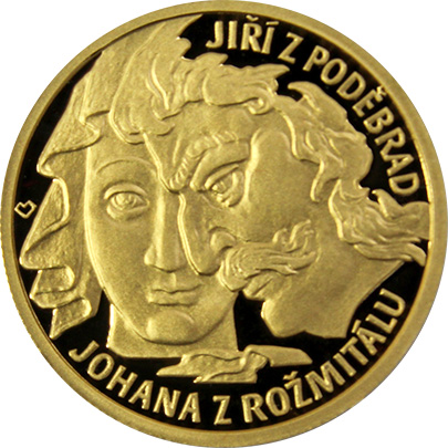 Sada dvoch dukátov Královské dvojica - Jiří z Poděbrad a Johana z Rožmitálu 2018 Proof