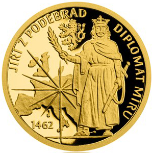 Sada čtyř zlatých mincí Doba Jiřího z Poděbrad 2018 Proof