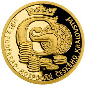 Sada čtyř zlatých mincí Doba Jiřího z Poděbrad 2018 Proof