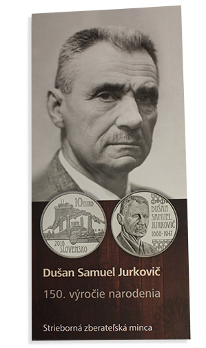 Stříbrná mince Dušan Samuel Jurkovič – 150. výročí narození 2018 Standard