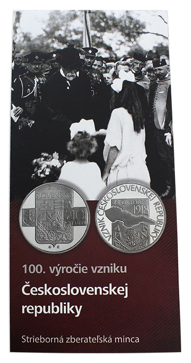 Stříbrná mince Vznik Československé republiky - 100. výročí 2018 Standard