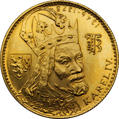Karel IV. Československé Jednodukáty Sada zlatých mincí 600. výročí úmrtí 1978-1982