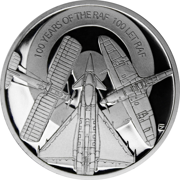 Sada dvou stříbrných mincí 100 let výročí RAF 2018 Proof