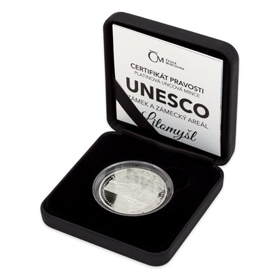 Platinová uncová mince UNESCO - Zámek a zámecký areál Litomyšl 2018 Proof
