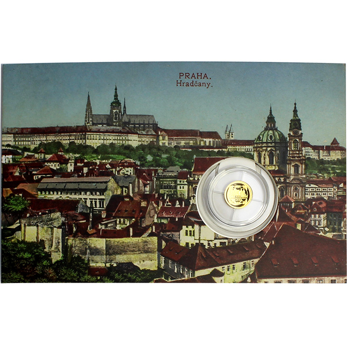Zlatá minca Vydanie prvej Československej známky 2018 Proof