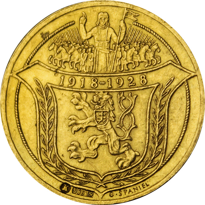 Sada jednej striebornej a dvoch zlatých medailí - Jsem ražen z českého kovu 1928