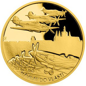 Sada čtyř zlatých mincí Českoslovenští letci v RAF - Významné události 2018 Proof
