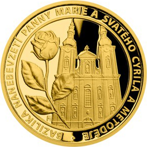 Sada dvou zlatých mincí Zlatá růže od papeže 2018 Proof