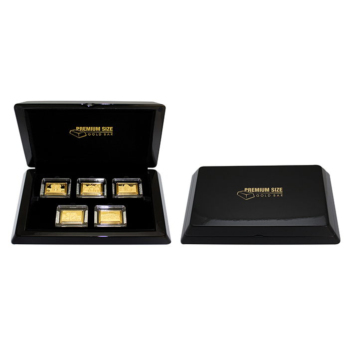 Premium Size Gold Bar Slon africký Collection Sada zlatých mincí 2018 Proof