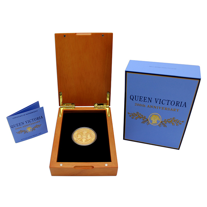 Zlatá minca 2 Oz Kráľovná Viktória 200. výročie narodenia 2019 Proof