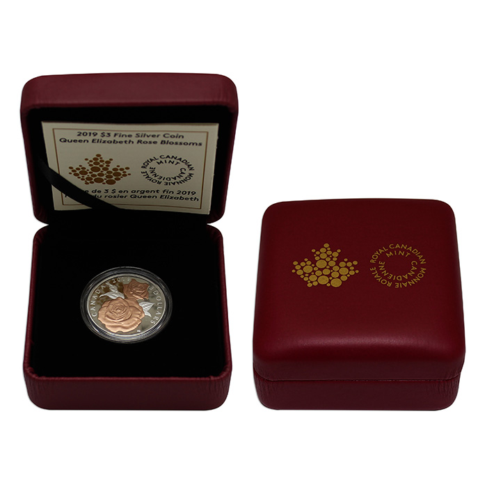 Stříbrná mince Květy růže Queen Elizabeth 1/4 Oz 2019 Proof