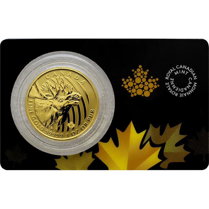 Zlatá investiční mince Moose 1 Oz 2019 (.99999)